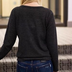 Simply Better Tie Top in Grey